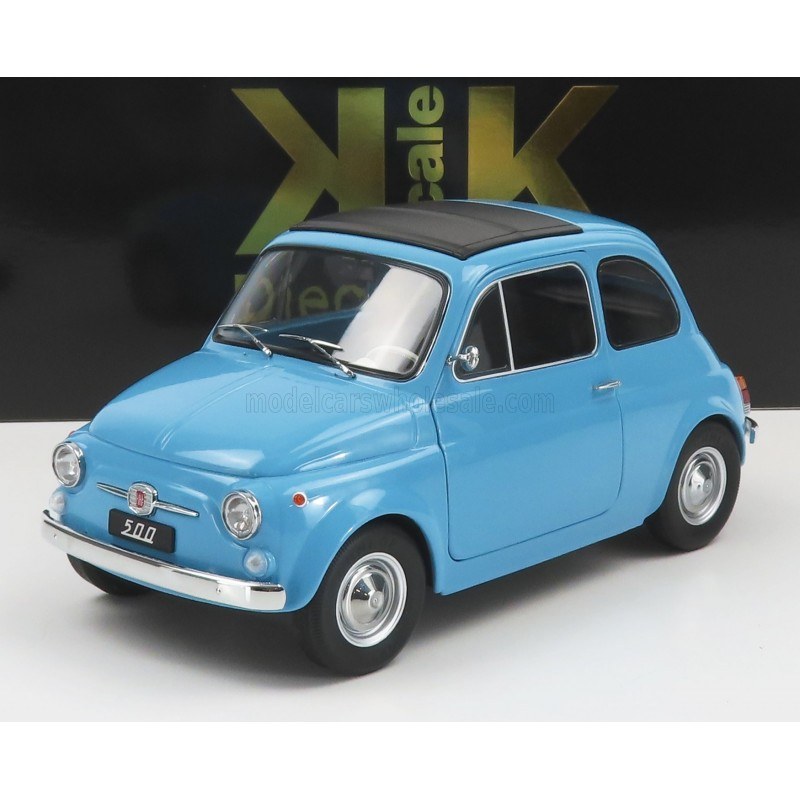 Fiat 500 1968 Light blue KK Scale KKDC120035 - Miniatures Autos Motos
