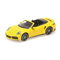 Porsche 911 992 Turbo S Cabriolet 2019 Yellow Minichamps 410069484