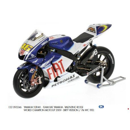 Yamaha YZR M1 46 dirty version Moto GP 2009 Valentino Rossi Minichamps 122093246