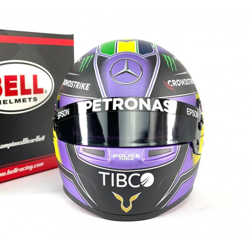 Casque Helmet 1/2 Lewis Hamilton F1 Brazil 2021 Bell 4100146