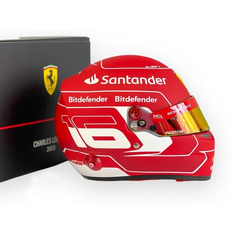 Casque Helmet 1/2 Charles Leclerc F1 2023 Bell Miniatures Autos Motos