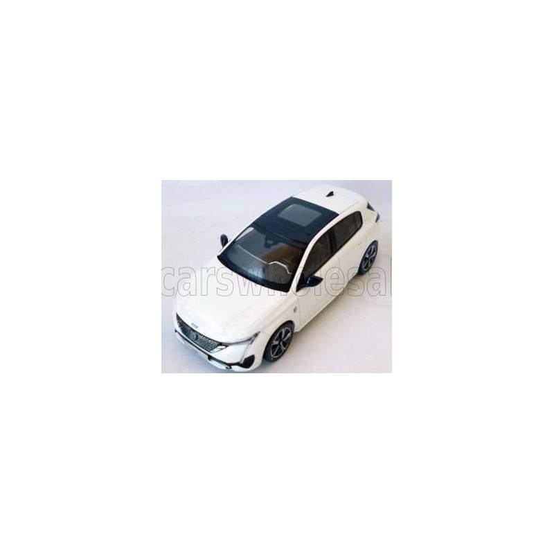 Peugeot 308 GT 2021 Pearl White Norev 473934 - Miniatures Autos Motos