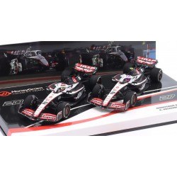 Cars Set Haas Ferrari VF-23 F1 2023 Magnussen Hulkenberg Minichamps 447232720
