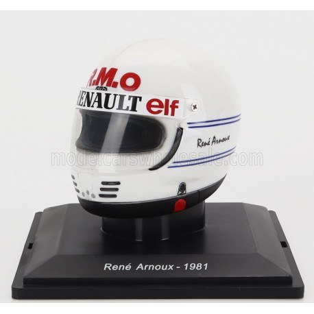 Casque Helmet 1/5 F1 1981 Rene Arnoux n16 Renault Spark ATF1C081