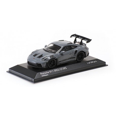 Porsche 911 992 GT3RS 2023 Grey with Black wheels and Decor Minichamps 410062101