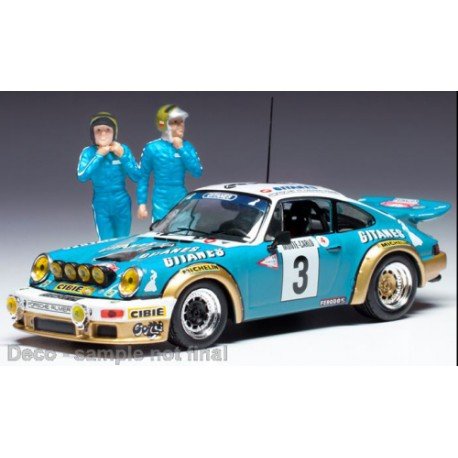 Porsche Carrera RS with figurines 3 Winner Rallye Monte Carlo 1978 Nicolas - Laverne IXO SPRM001-78
