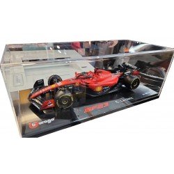 Ferrari SF23 with showcase 16 Charles Leclerc F1 2023 Bburago 18-16820-LE-VET