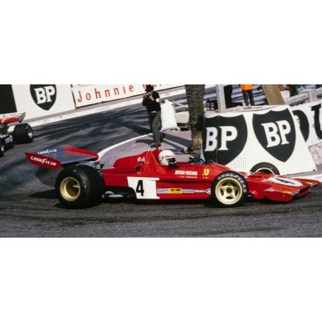 Ferrari 312B3 4 Arturo Merzario F1 Monaco 1973 with driver GP Replicas GP170BWD