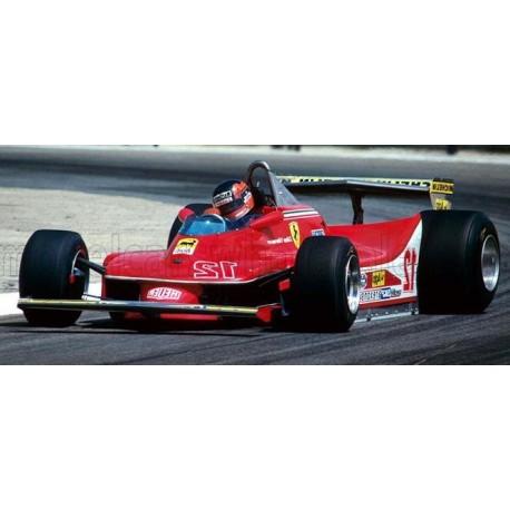 Ferrari 312T4 12 Gilles Villeneuve F1 Winner Kyalami 1979 with driver and umbrella Giacobazzi Bburago BU180010