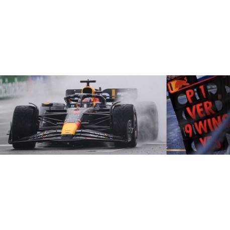 Red Bull RB19 1 Max Verstappen F1 Winner with pitboard Pays Bas 2023 Spark 18S959