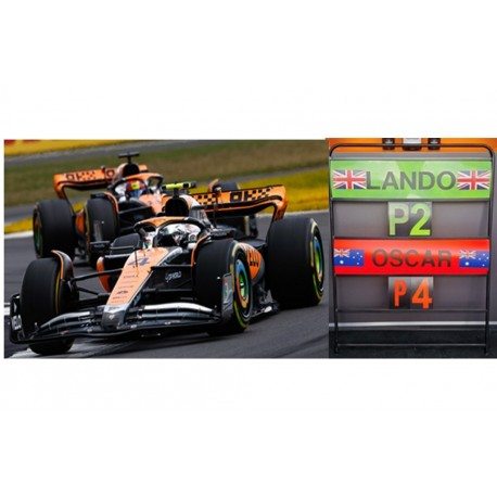 McLaren Mercedes MCL60 4 Lando Norris F1 2ème with pitboard Angleterre 2023 Spark S8593