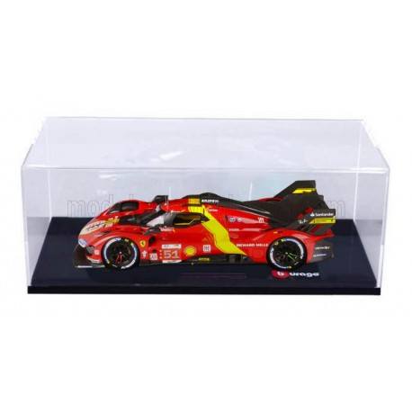 Ferrari 499P 3.0l Turbo V6 51 Winner with showcase 24 Heures du Mans 2023 Bburago BU16311-51