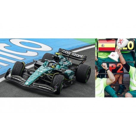 Aston Martin Mercedes AMR23 14 Fernando Alonso F1 2ème with pitboard Pays Bas 2023 Spark S8924