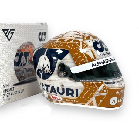 Casque Helmet 1/2 Pierre Gasly Alpha Tauri GP USA F1 2022 Bell HELGAS22USA