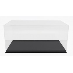 Boitier Vitrine Display Box 1/12 base en cuir synthétique noir LuxBox LBX12001A