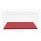 Boitier Vitrine Display Box 1/12 base en cuir synthétique rouge LuxBox LBX12001B