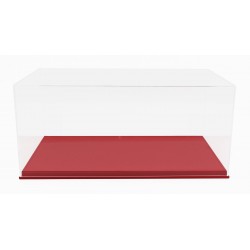 Boitier Vitrine Display Box 1/12 base en cuir synthétique rouge LuxBox LBX12001B