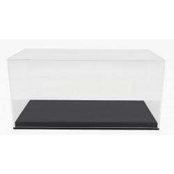 Boitier Vitrine Display Box 1/18 base en cuir synthétique noir LuxBox LBX18001A