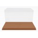 Boitier Vitrine Display Box 1/18 base en cuir synthétique beige LuxBox LBX18001C