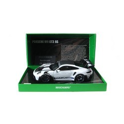 Porsche 911 992 GT3 RS 2022 Grey Weissach Package Blue Deco Wheels Minichamps 110062021