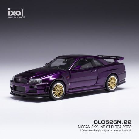 Nissan Skyline GTR R34 2002 Purple Met IXO CLC526N